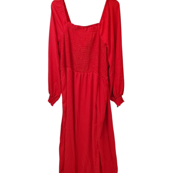 🍁Red Long Sleeve Dress and Blue Paisley Sleeveless Dress Size 2X - Picture 2 of 8